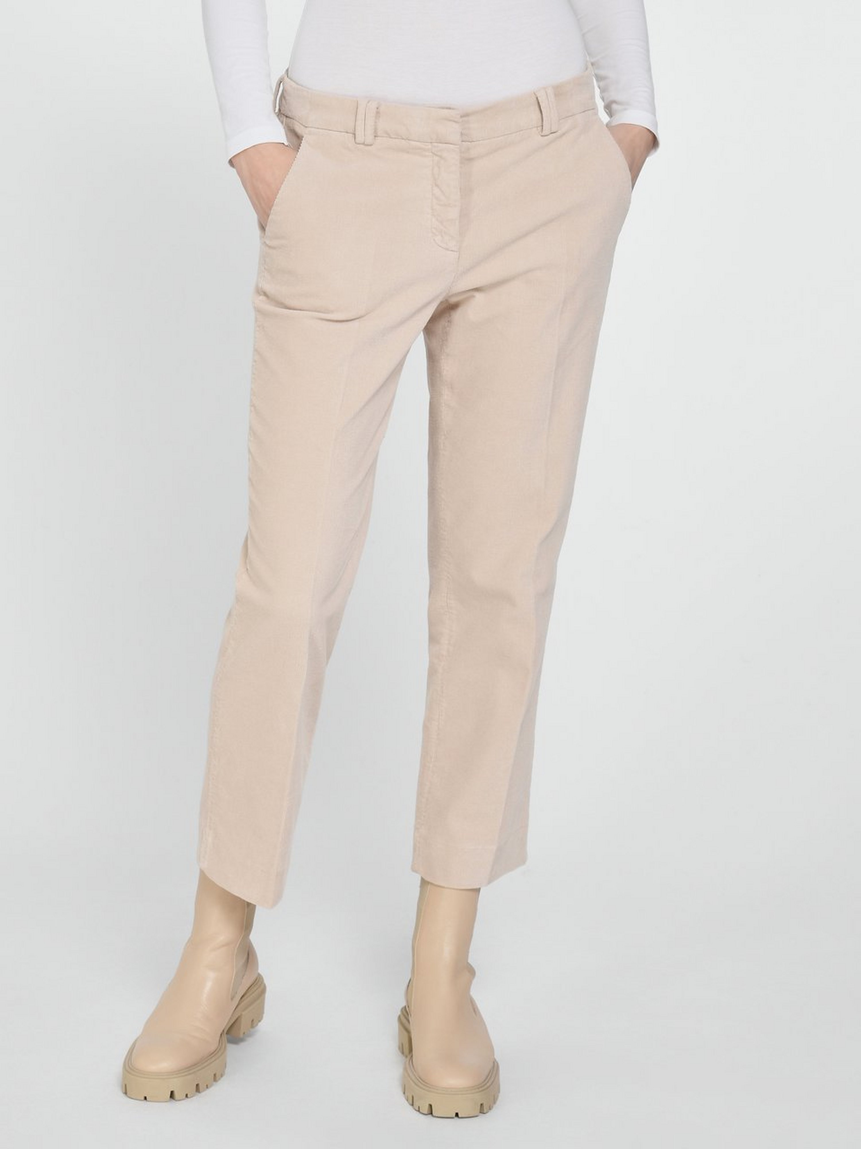 Knöchellange Feincord-Hose