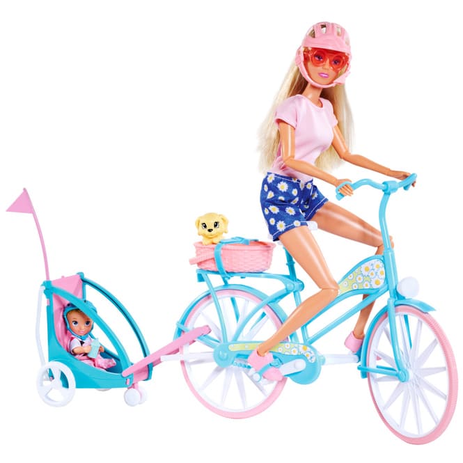 Steffi Love - Puppe mit Fahrrad und Anhänger - 2-in-1