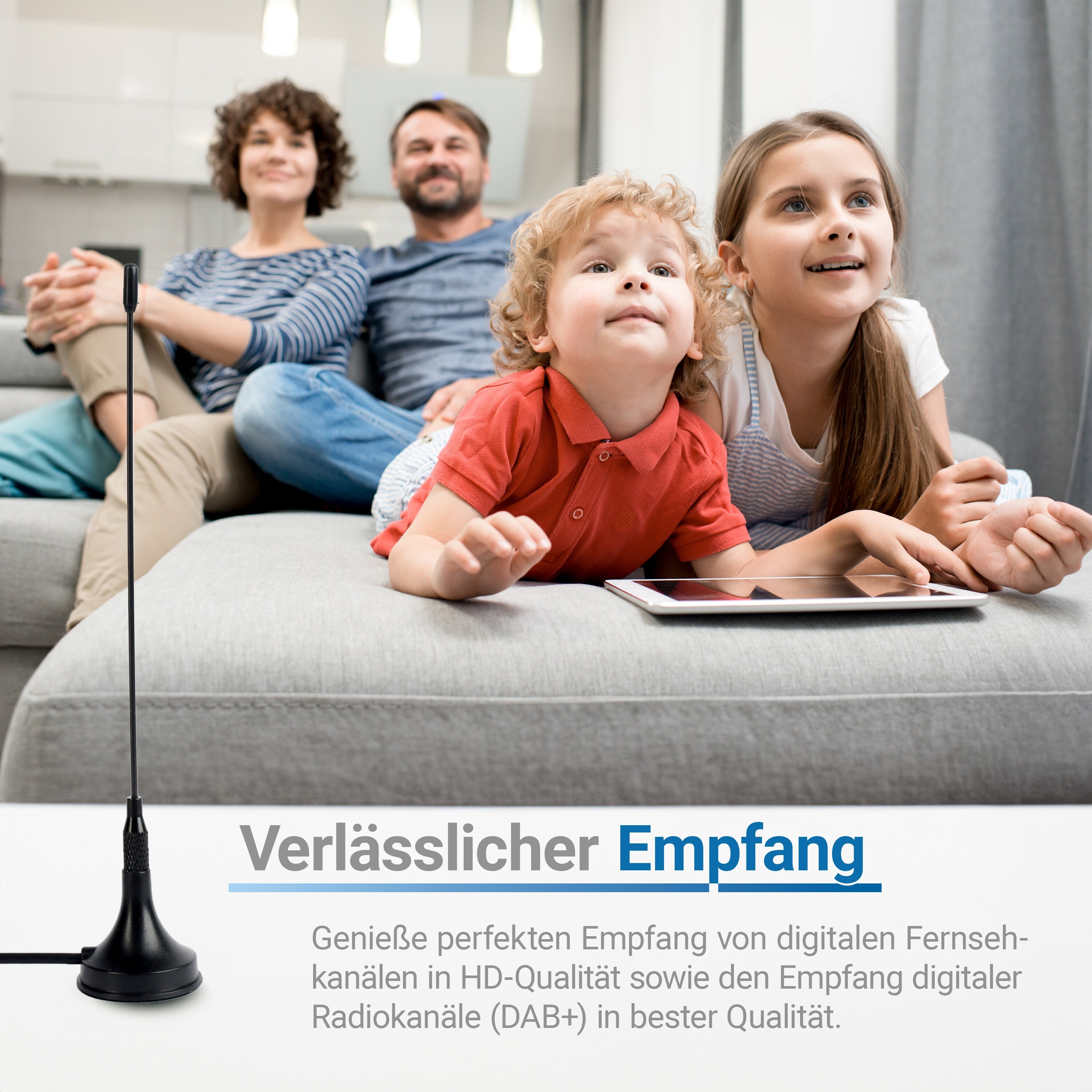sky vision DTA 50 DVB-T/T2 / DAB+ Antenne, Zimmerantenne, Innenbereich