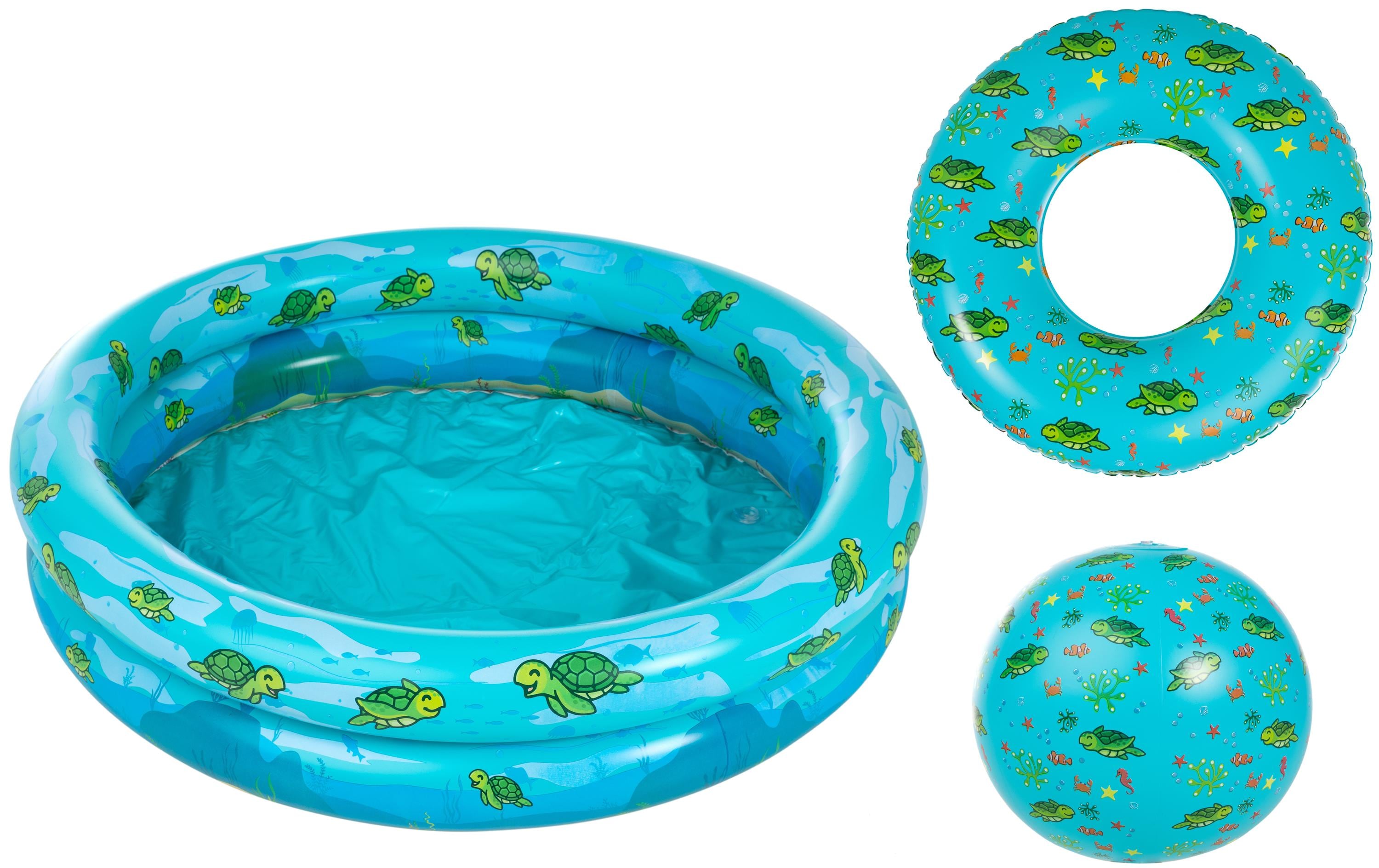 Pool SetPlanschbecken mit Schwimmring und Ball