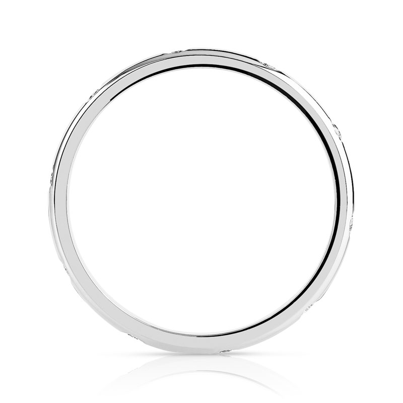 Bague or 375 blanc diamant