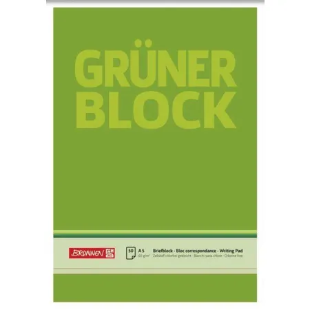 BRUNNEN Der grüne Block A5, blanko, 50 Blatt