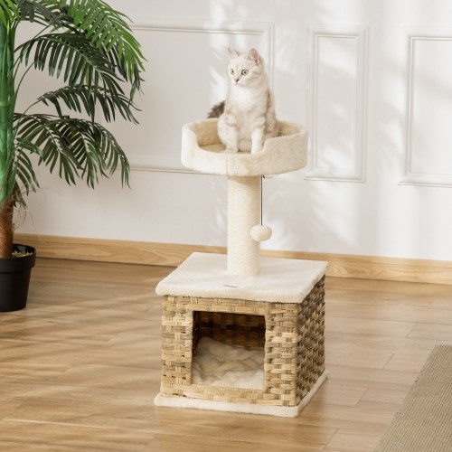 Árvore para gatos PawHut com toca