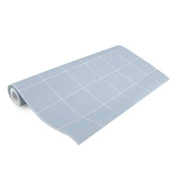 Vliesbehang Ruit blauw (dessin 125095)