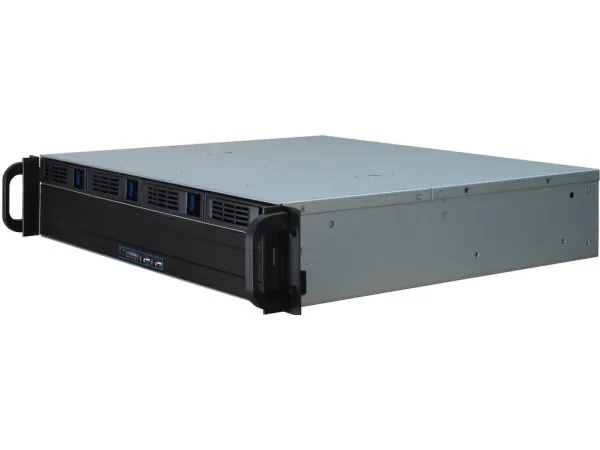 Inter-Tech IPC 2U-2404S - Rack-monterbar - 2U - micro-ATX - SATA/SAS - hot-swap - ingen strømforsyning (ATX) - USB