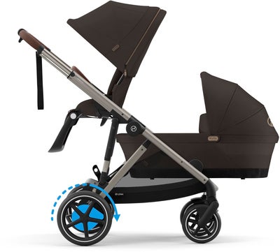 Cybex e-GAZELLE S Sportsvogn, Taupe/Chocolate Brown