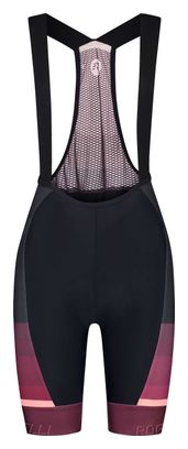 Cuissard Velo Avec Bretelless Rogelli Impress II - Femme - Bourgogne/Corail/Noir