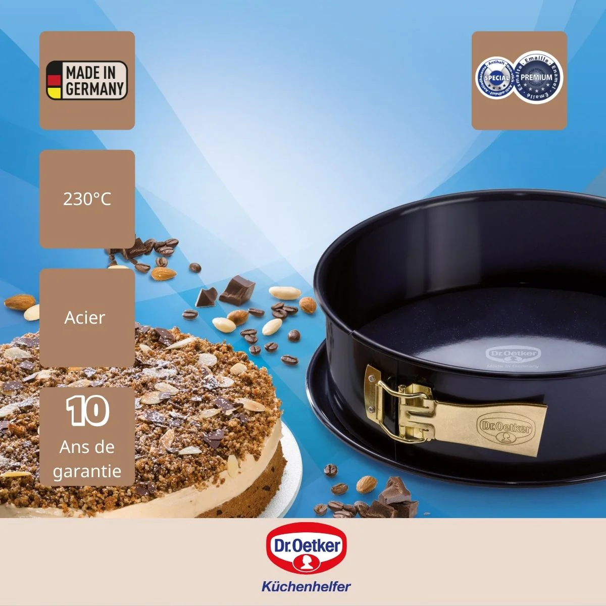 Moule à manqué à charnière 28 cm Back Liebe Dr. Oetker