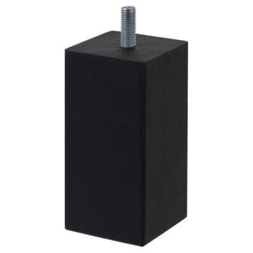 Duraline meubelpoot vierkant zwart 5x5x10 cm