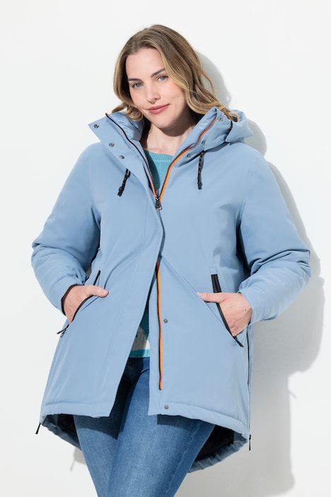 Funktionsjacke, Kapuze, 2-Wege-Zipper, wasserdicht