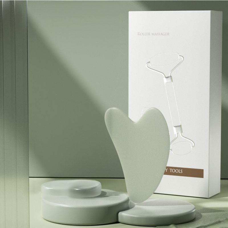 Karnemelk - Hars Gezichtsmassage Roller / Gua Sha Schraper