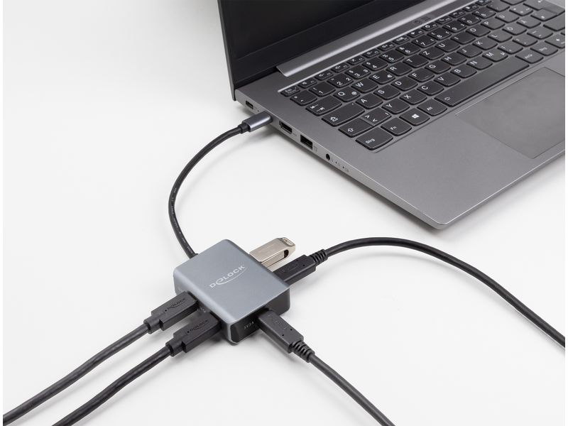 Delock USB-Hub 4 Port USB-C 10 Gbps Delock USB 10 Gbps 4 Port USB Type-C Hub mit USB Type-C Anschluss