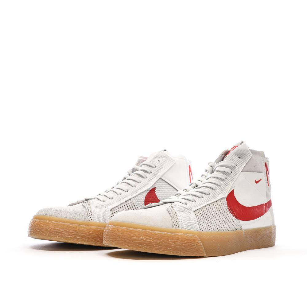 Nike Baskets Grise/Rouge Homme Nike Sb Zoom Blazer