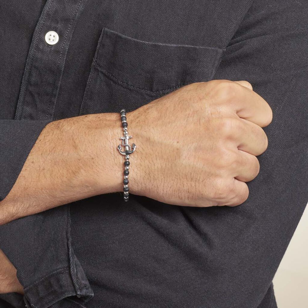 Bracelet Arris Acier Blanc Onyx