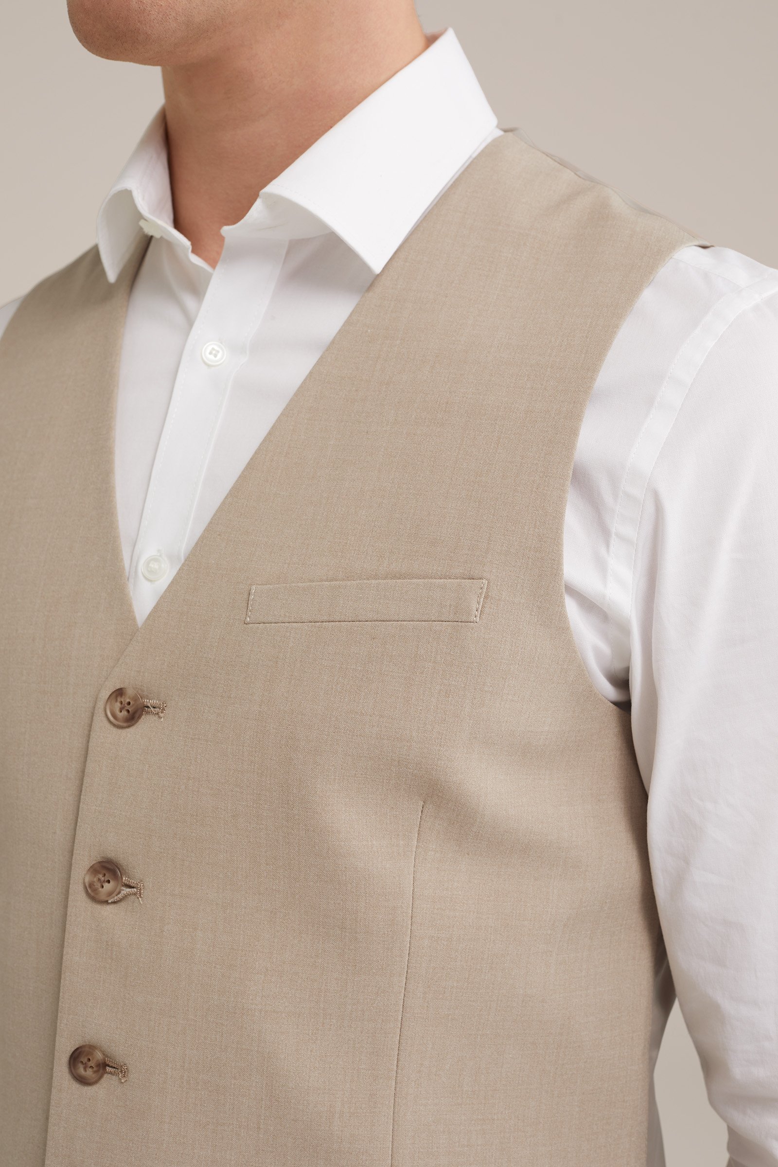 slim fit gilet Fundamentals Beige