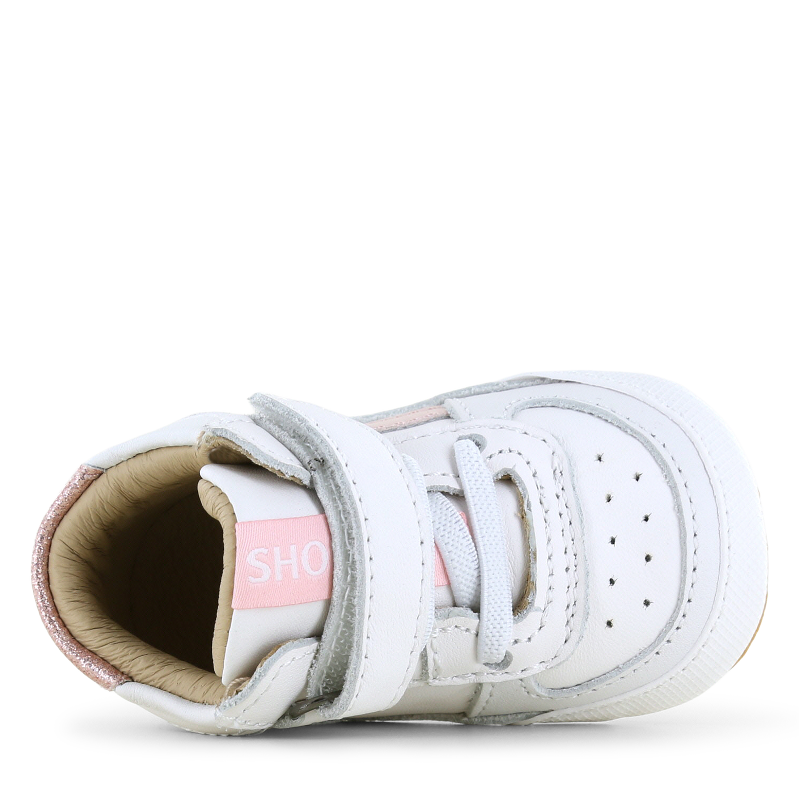 Shoesme wit-roze BABY-PROOF® schoentje Leer | Meisjes schoenen