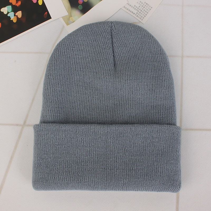 Unisex Strickmütze Beanie Winter Mütze (One Size) - Grau
