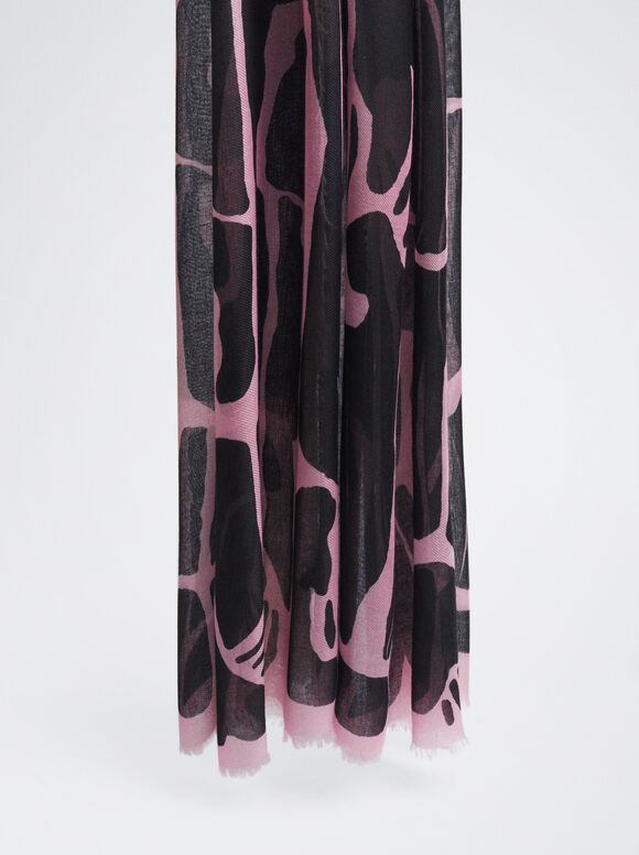 Lenço estampado - Rosa