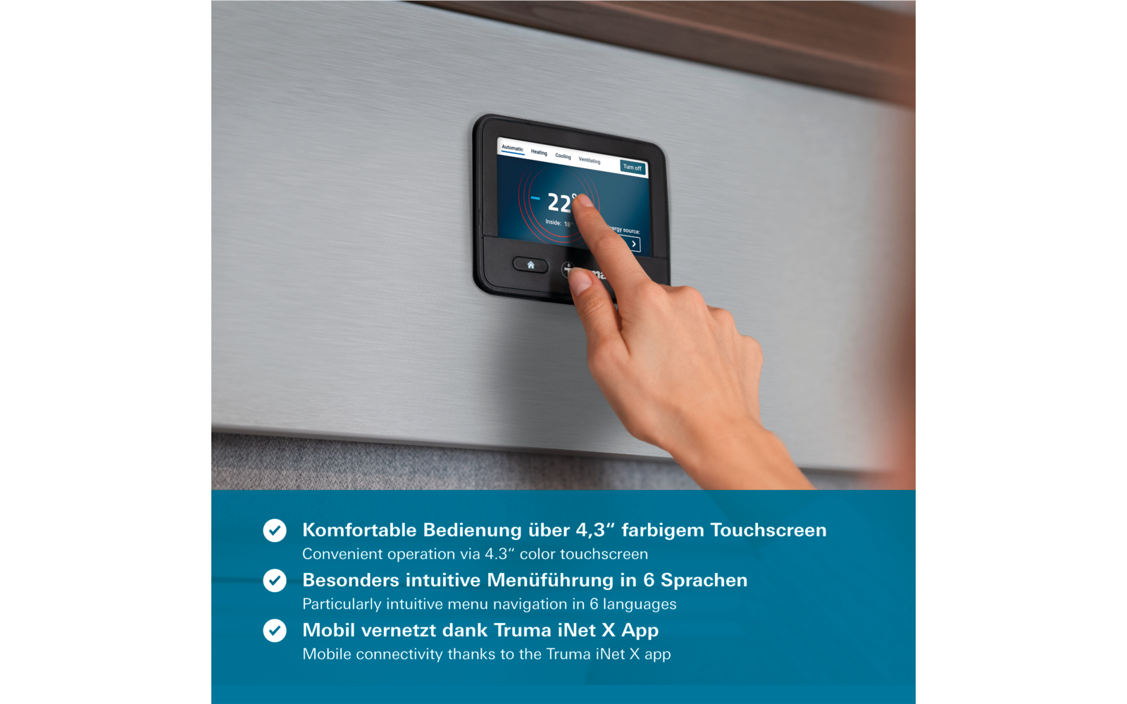 Truma iNet X Panel zentrale Bedieneinheit Nachrüstsatz für Fernsteuereinheit