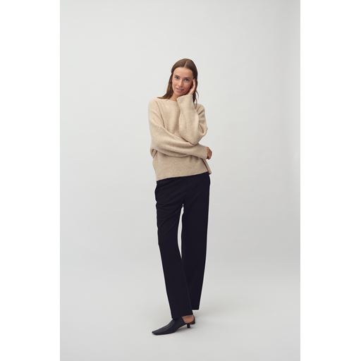 mbyM Gillian Striktrøje, Oyster Melange, XS/S