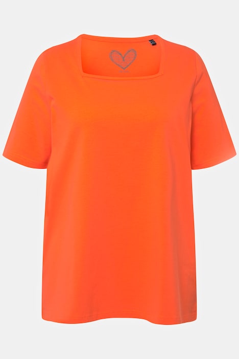 T-Shirt, A-Linie, Carree-Ausschnitt, Halbarm