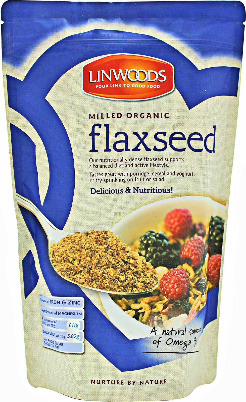 Semente de linhaça moída orgânica Linwoods 425g