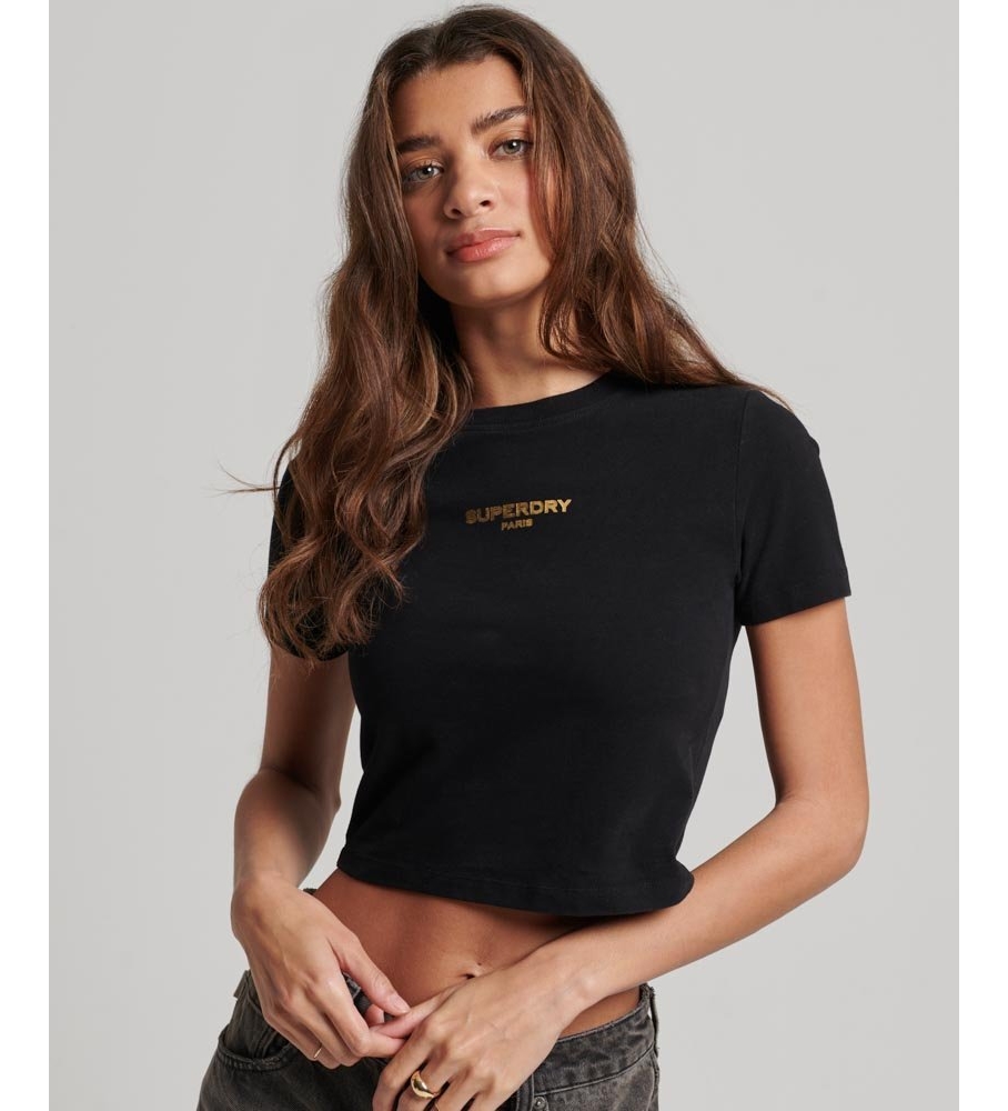 Camiseta Superdry Sport Luxe Graphic preta