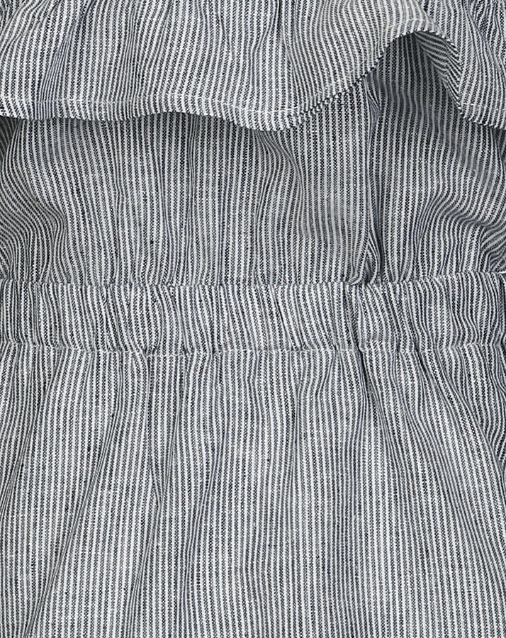 Träger-Kleid NMFGYRIT mit Leinen gestreift in blau/weiß