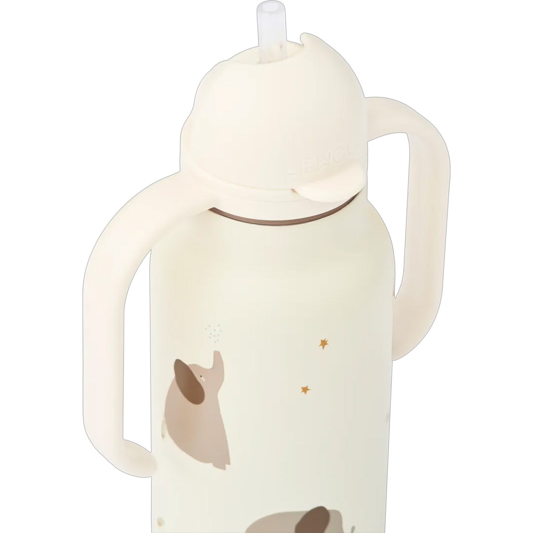 liewood rvs thermosfles kimmie - elephant creme de la creme - 250 ml