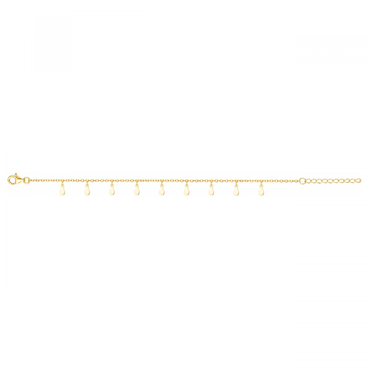 Bracelet souple en Plaqué Or avec oxyde de zirconium