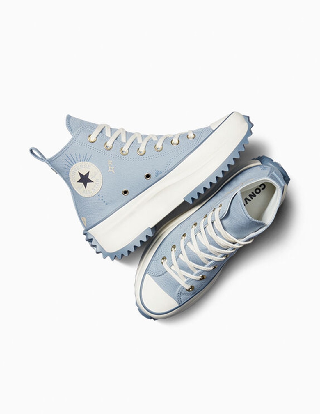 converse Sneakers femme run star hike hi heirloom silver