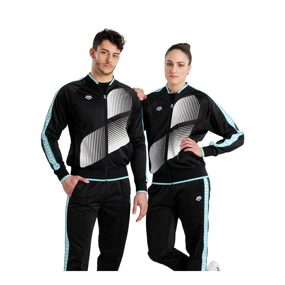 Arena RELAX IV TEAM LOGO - Veste black/white/blue diamond