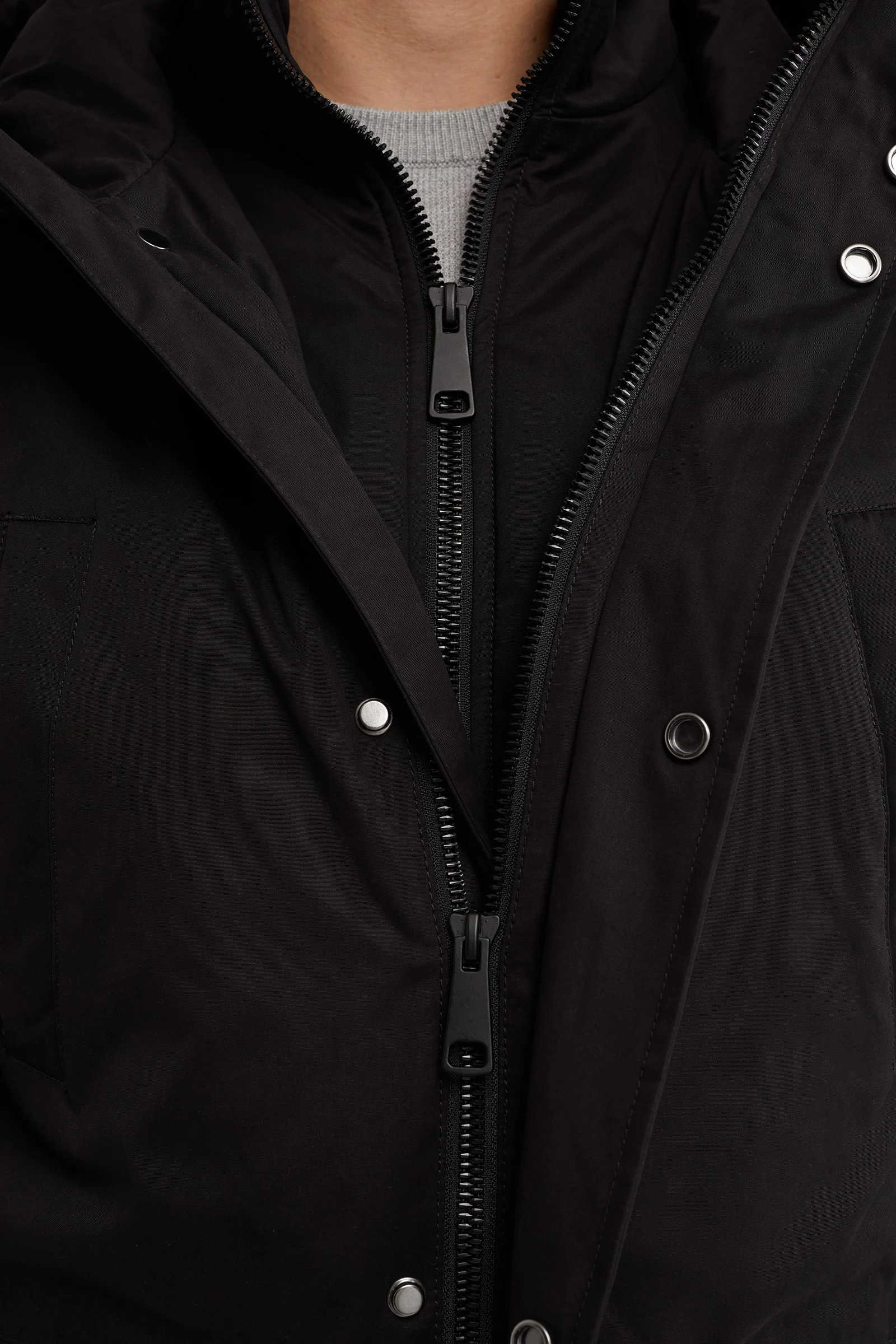 parka jas WE Fashion Zwart