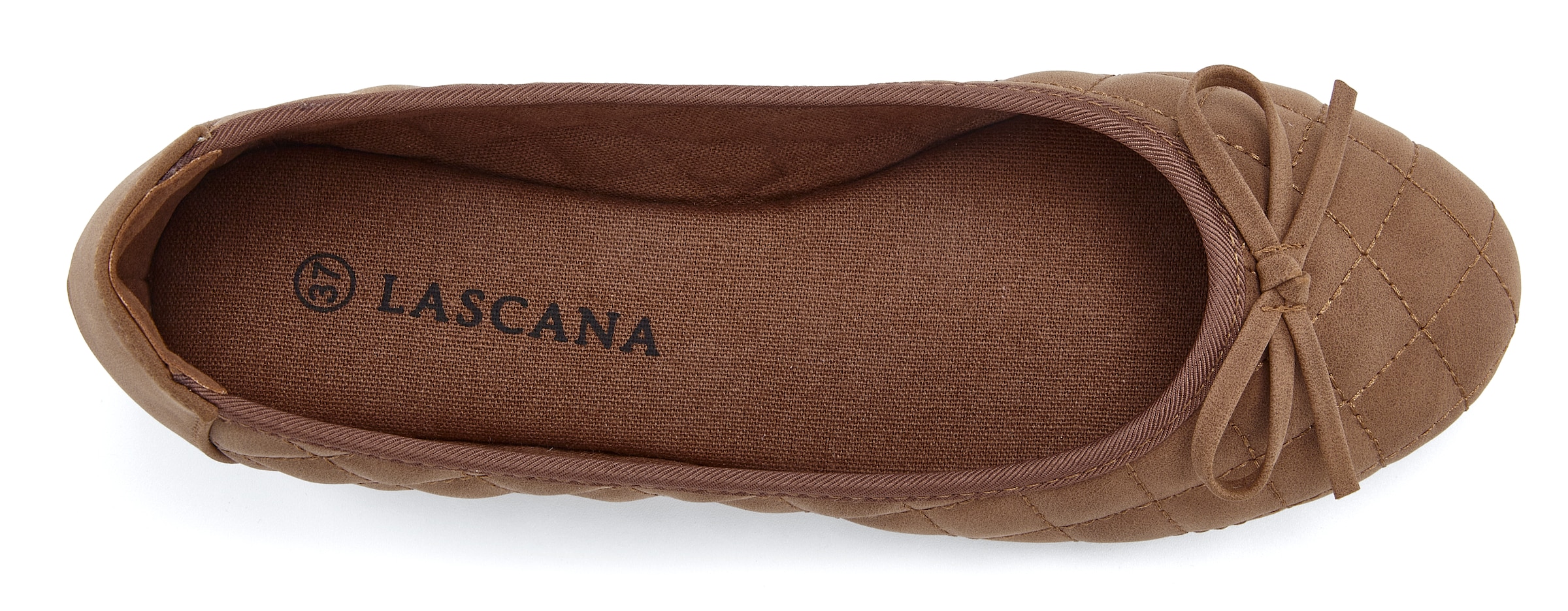 LASCANA Ballerina »Slipper, Schlüpfschuh«  mit Schleifenapplikation VEGAN