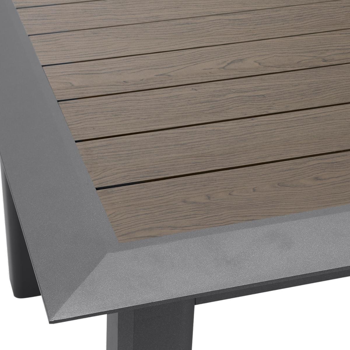 TABLE ALLURE ALUMINIUM MUSCADE GRAPHITE 12 PLACES