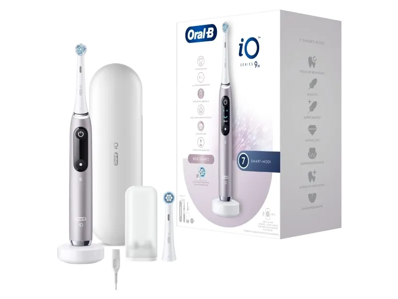 Braun Oral-B iO Series 9N, electric toothbrush (pink/white, Rose Quartz)