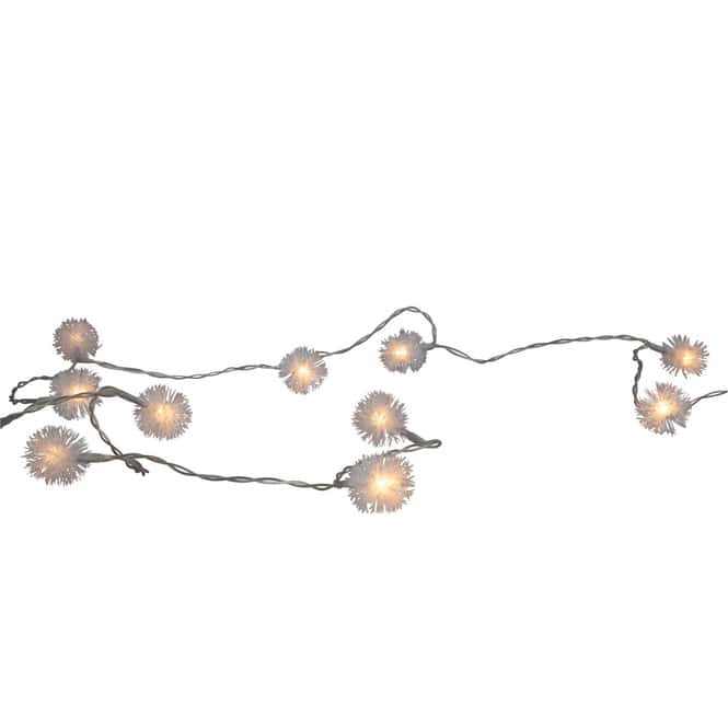 Lichterkette Schneebälle - mit 10 LED - ca. 3 x 165 cm