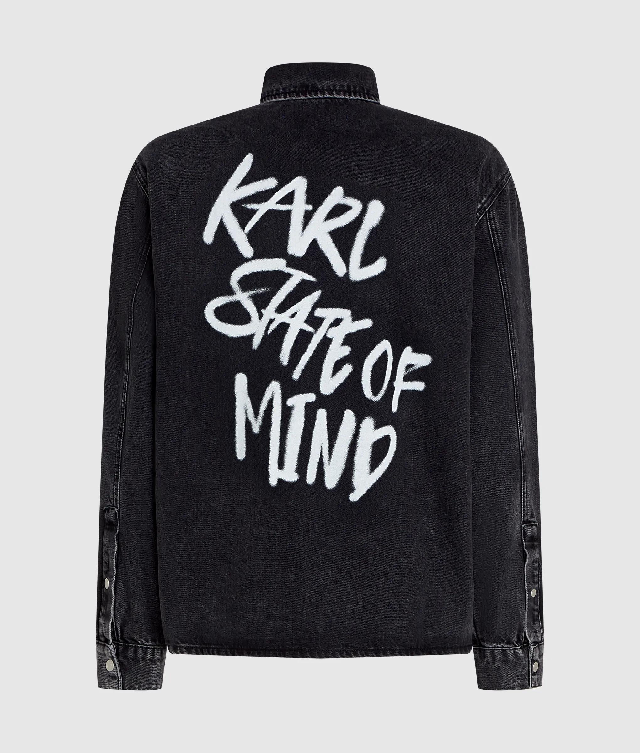 Karl Quote denim overshirt