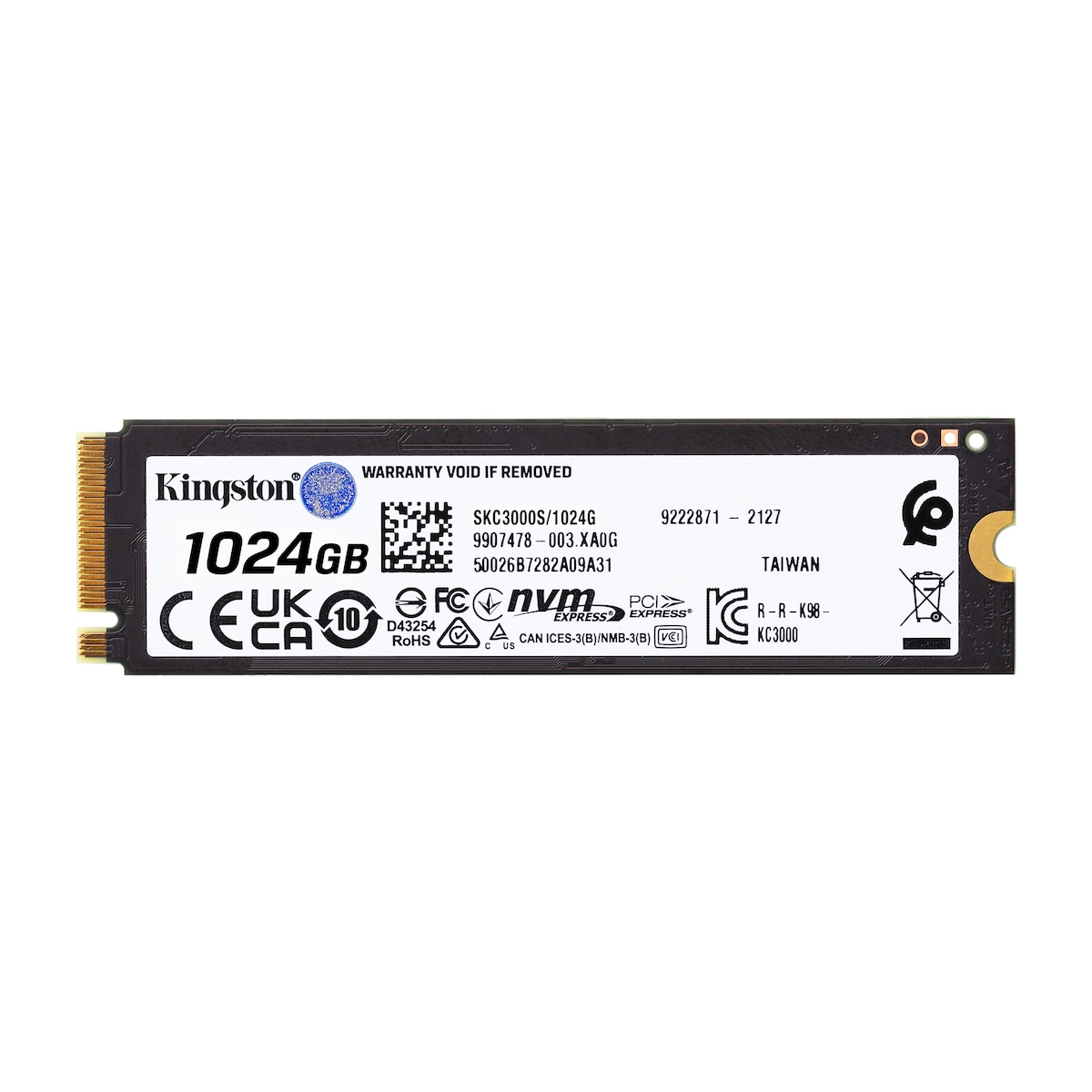 Kingston KC3000 PCIe 4.0 intern NVMe SSD (1024 GB)