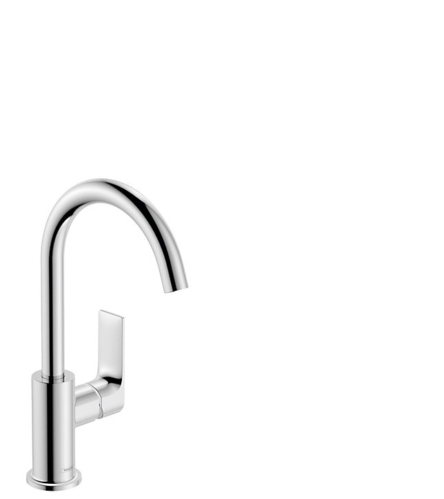 Mitigeur de lavabo Rebris E 210 avec bec orientable, tirette et vidage Chromé