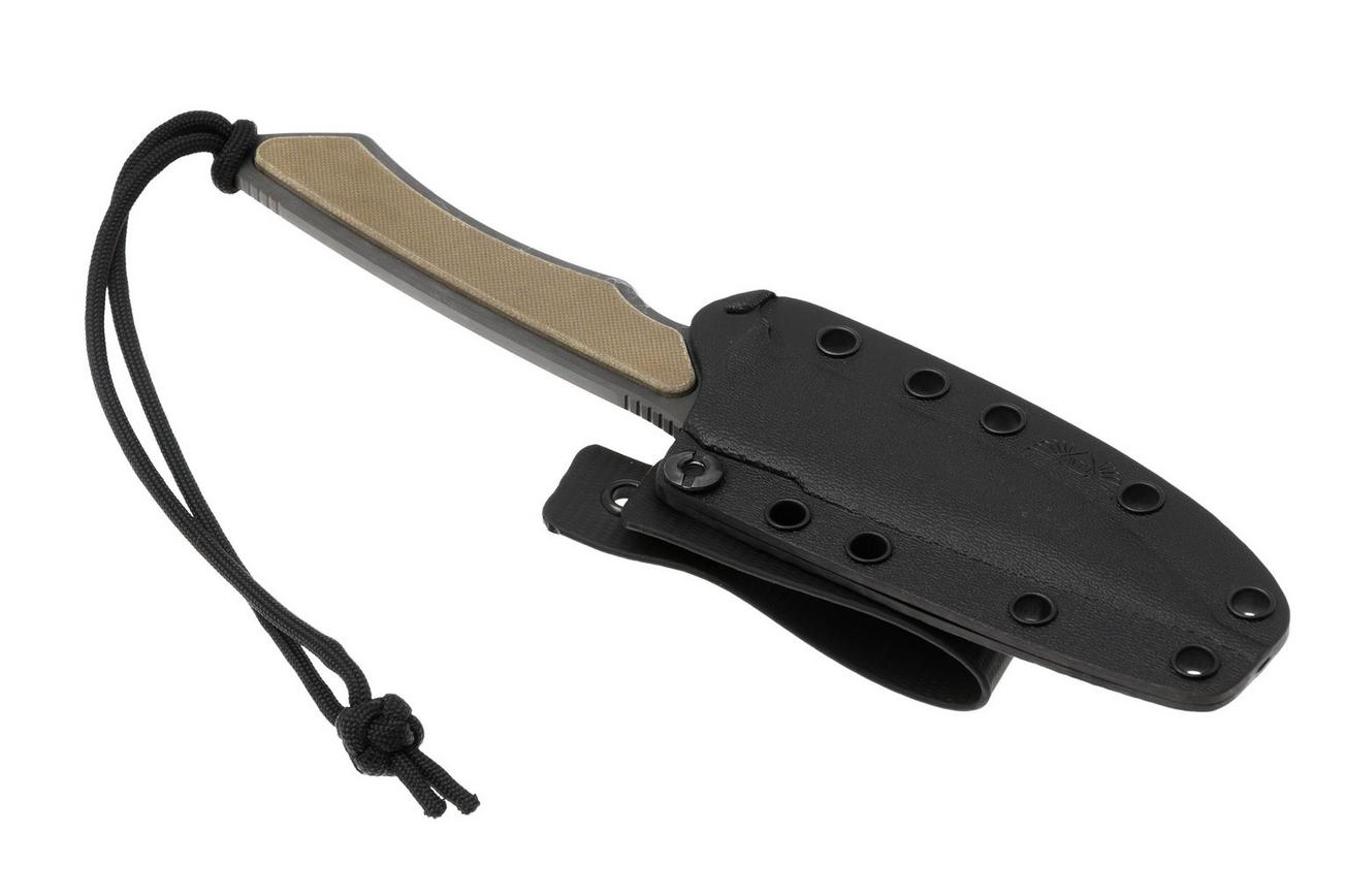 Spartan Blades Phrike SB17 Black, Green G10, vaststaand mes, kydex schede