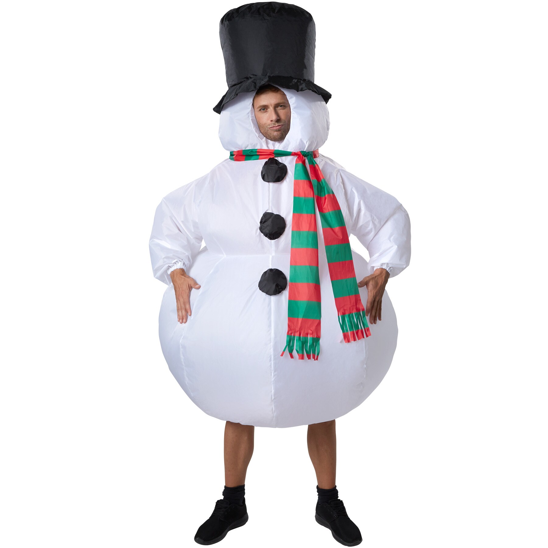 tectake® Aufblasbares Kostüm Schneemann