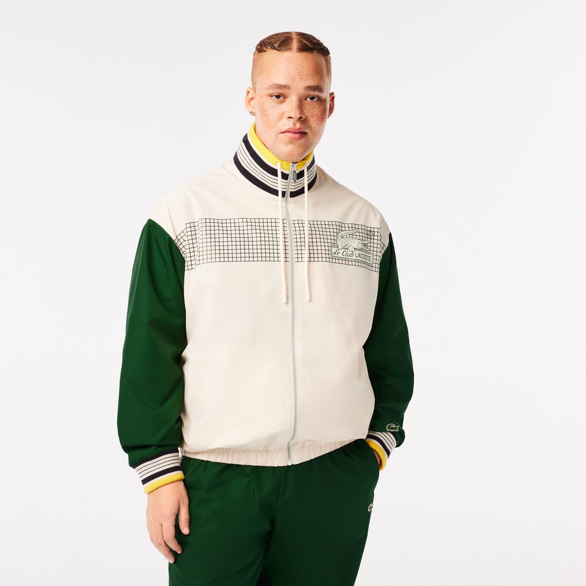 Herren LACOSTE Trainingsjacke aus recyceltem Polyester Trainingsjacken - Weiss - Lacoste - Herren
