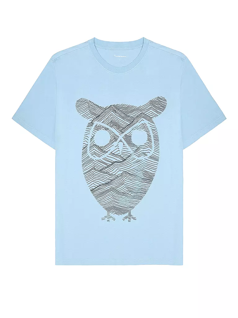 KNOWLEDGE COTTON APPAREL T-Shirt hellblau