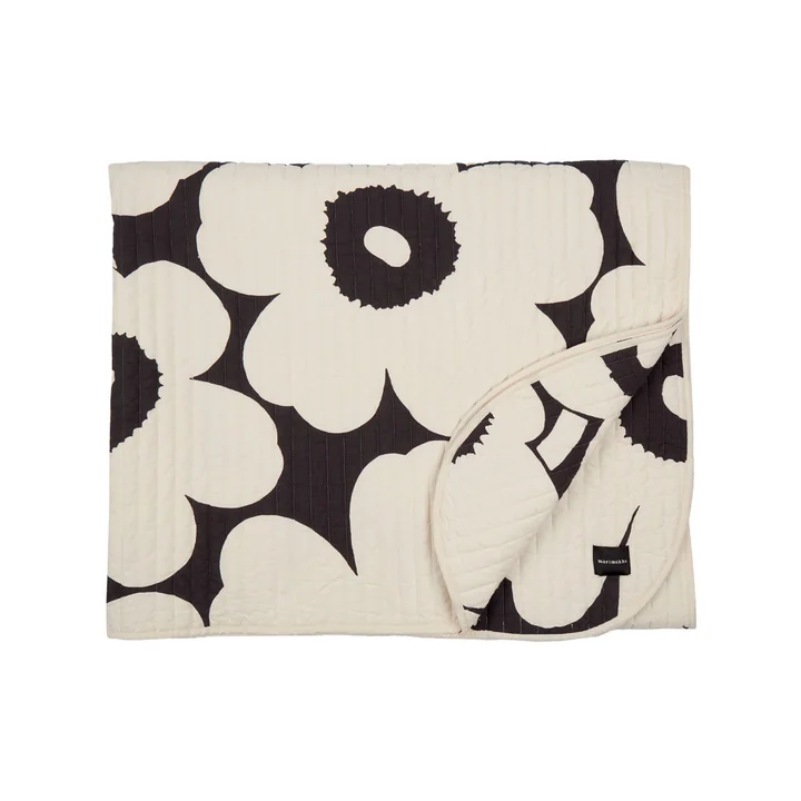 Marimekko - Unikko Tagesdecke 260 x 260 cm, leinen / off-white