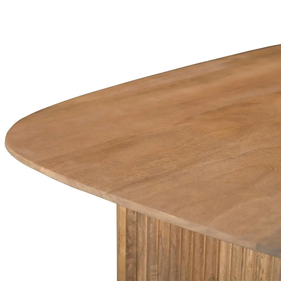 Eettafel Deens Ovaal - Naturel Mangohout - 240x100x76cm - Juro