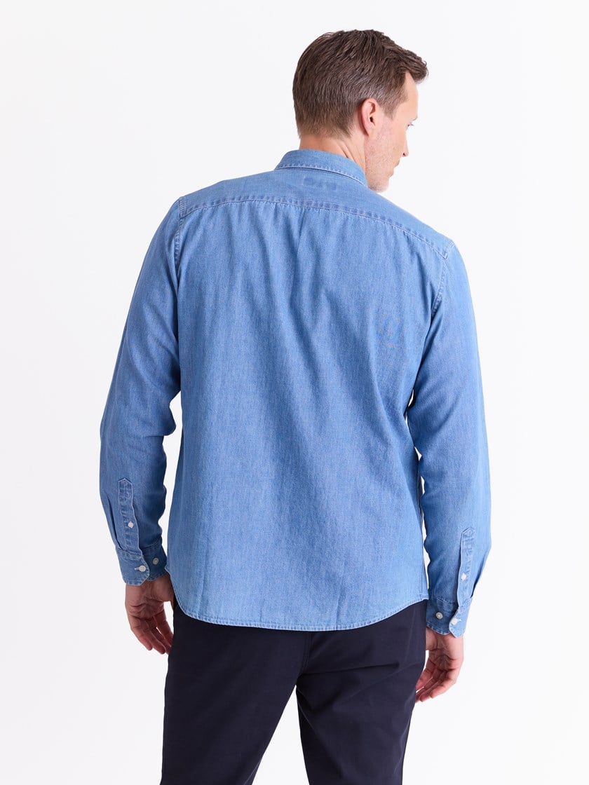 Chambray skjorte Coronet Blue