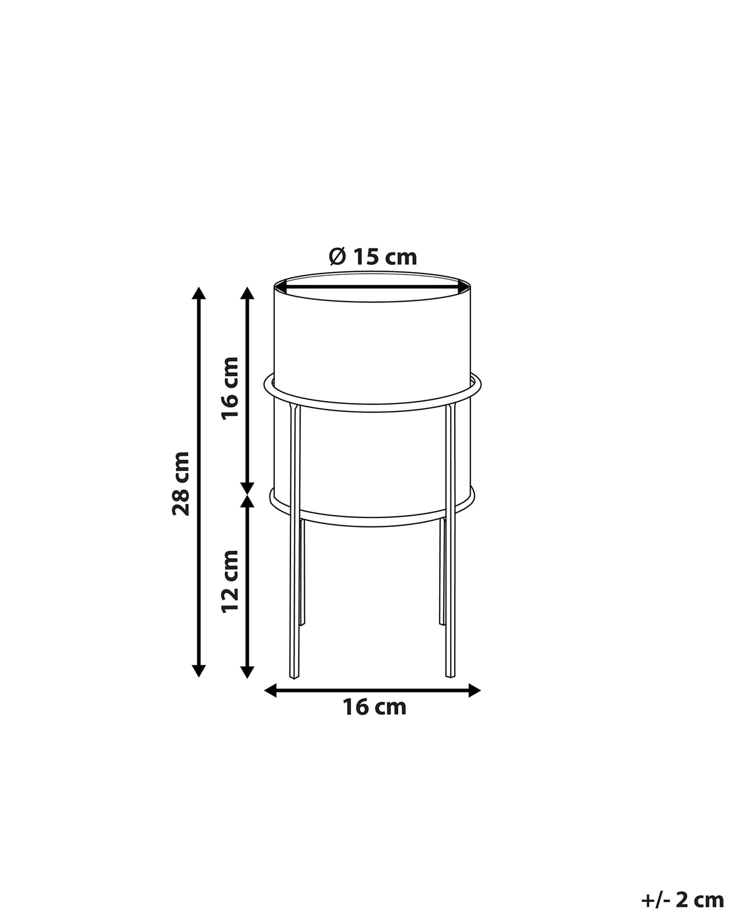 Verhoogde bloempot MILEA Metaal 16 cm Zwart