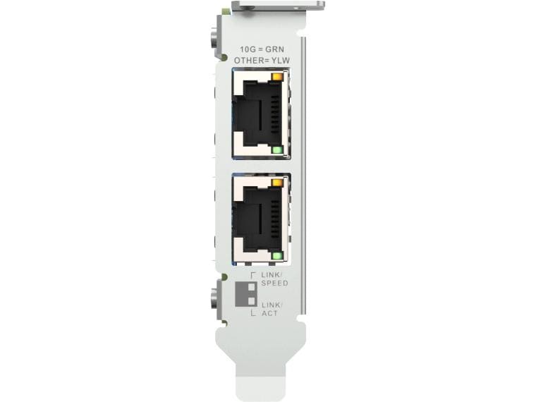 QNAP Erweiterungskarte QXG-10G2T 10 GbE (RJ45) Netzwerkerweiterungskarte mit fünf verschiedenen Geschwindigkeiten
