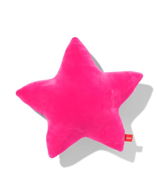 coussin étoile rose